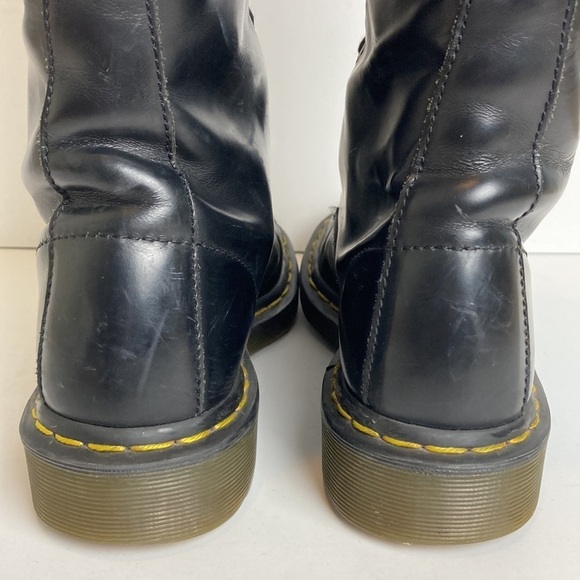 Dr. Martens 9663 Leather 20 Eye Knee High Boots Smooth Leather Black UK 5 US 7 - Picture 6 of 16